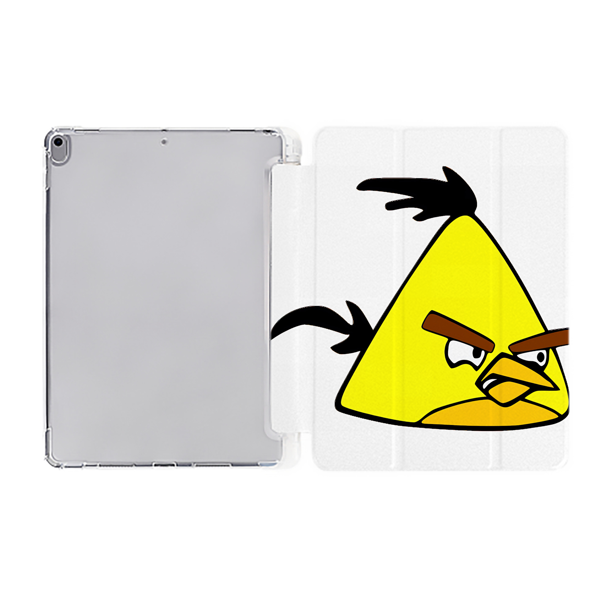 （画像用） Angry Birds アングリーバード IPad ケース ペン収納付き 三つ折りスタンド PUレザー×シリコン 対応機種9.5/10.5/10.9インチ